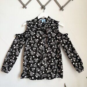 Draper James Winter Dot Cold Shoulder Top